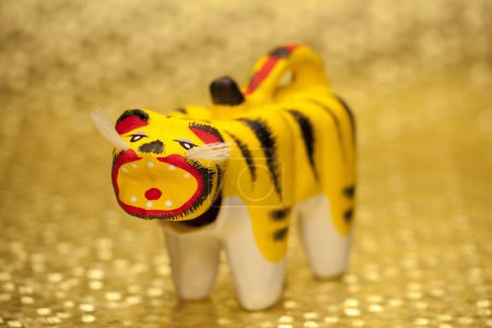 Photo for Beautiful tiger toy, closeup - Royalty Free Image