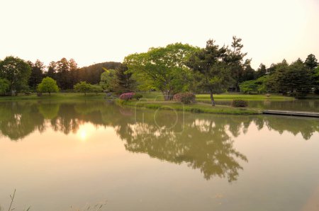 Photo for Summer landcape of lake at sunset - Royalty Free Image
