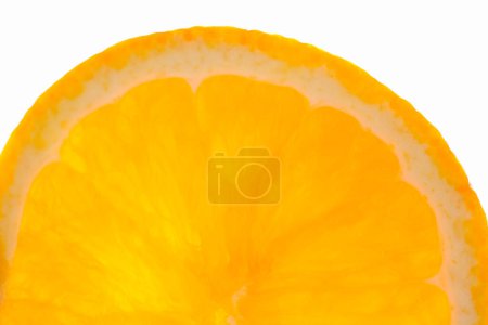 Photo for Sliced orange close up isolated on white - Royalty Free Image