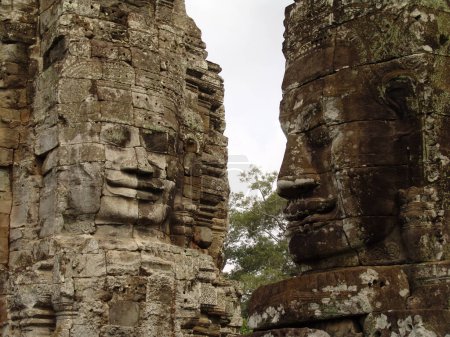 Photo for Huge stone faces in Angkor wat, Cambodia - Royalty Free Image