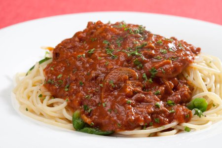 Photo for Spaghetti with tomato sauce - Royalty Free Image