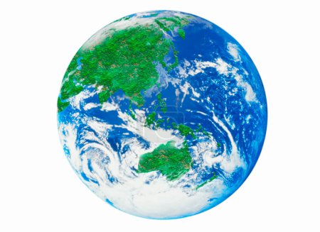 Téléchargez les photos : Planète globe isolé sur fond blanc - en image libre de droit