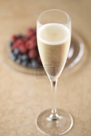 Photo for Close up view of sparkling champagne in glass - Royalty Free Image