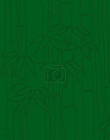 Foto de Patrón inconsútil abstracto con hojas y tallos de bambú - Imagen libre de derechos