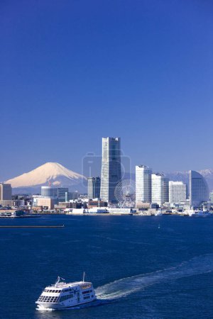 Foto de Hermosa vista del paisaje urbano de Tokio y la montaña Fuji - Imagen libre de derechos