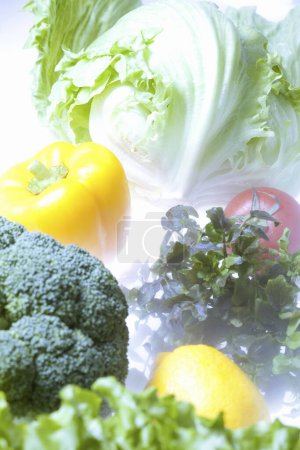 Téléchargez les photos : Légumes biologiques frais mûrs sur fond blanc - en image libre de droit
