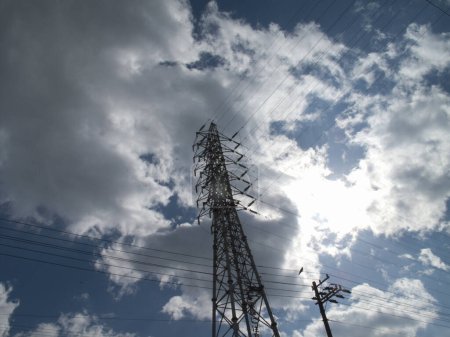 Photo for High voltage electric transmission tower - Royalty Free Image