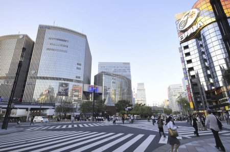 Photo for Modern Cityscape with buildings and people in Tokyo, Japan. - Royalty Free Image