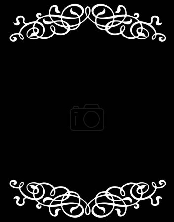 Photo for Black and white abstract background with decorative vintage elements - Royalty Free Image