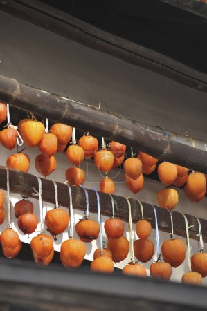 Dried persimmon.Traditional Japanese food.