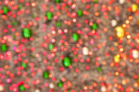 Photo for Abstract christmas background with colored bokeh lights - Royalty Free Image