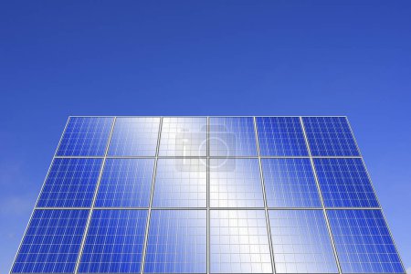 Foto de Ilustración de paneles solares, fondo concepto de energía renovable - Imagen libre de derechos