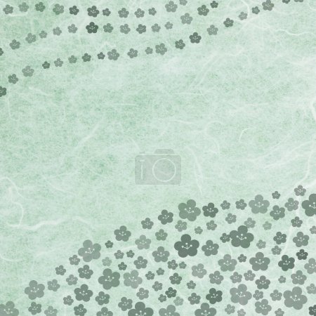 Photo for Abstract grunge green background with beautiful flowers - Royalty Free Image