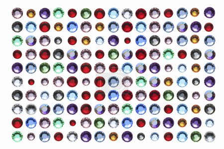 Foto de Diferentes piedras de colores sobre fondo blanco - Imagen libre de derechos