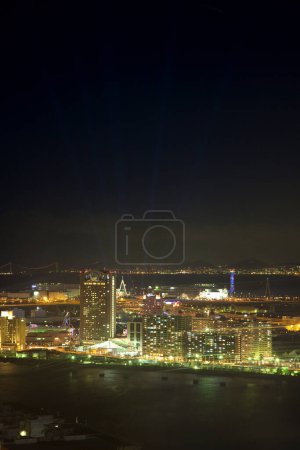 Photo for Modern city view at night, urban background - Royalty Free Image