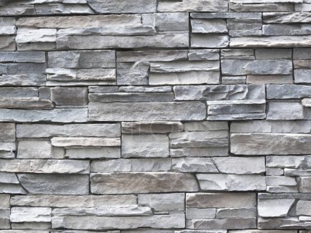 Photo for Grey stone wall texture, background - Royalty Free Image