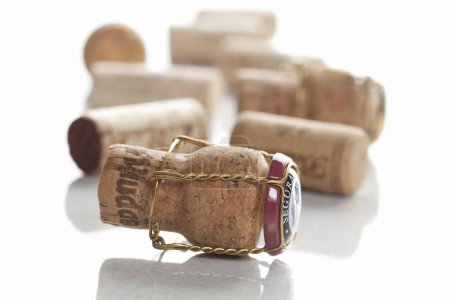 Photo for Wine corks isolated on white background - Royalty Free Image