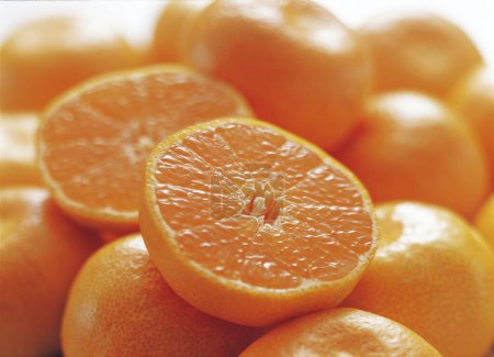 Téléchargez les photos : Vue rapprochée des oranges juteuses mûres fraîches - en image libre de droit