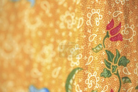 Foto de Hermoso fondo de tela colorida con patrón floral - Imagen libre de derechos