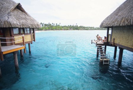 Photo for Beautiful View Of A Water Cottages. Travel concept - Royalty Free Image