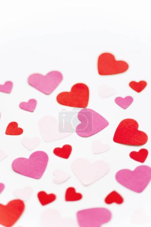 Photo for Valentine's day, hearts on white background. - Royalty Free Image