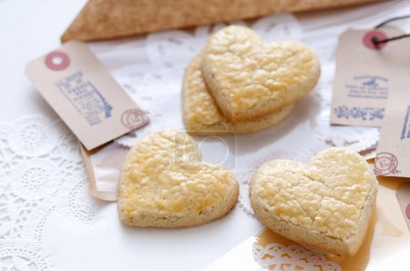 Photo for Close up heart shaped cookies - Royalty Free Image