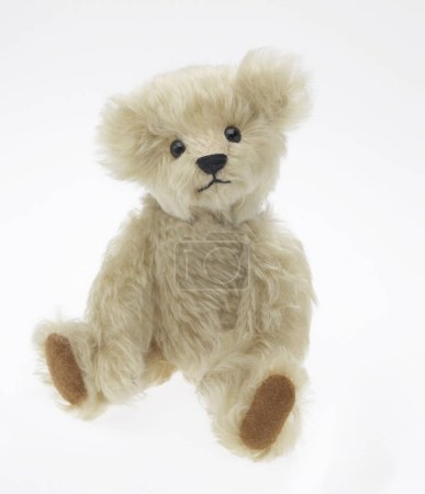 Photo for Toy bear  on a white background, close up - Royalty Free Image