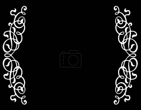 Téléchargez les photos : Fond abstrait noir et blanc avec des éléments décoratifs vintage - en image libre de droit