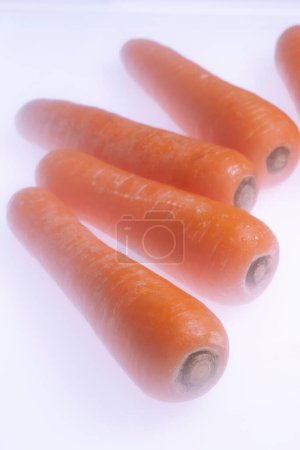 Photo for Fresh carrots  vegetables on white background - Royalty Free Image