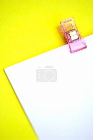 Photo for Close up pink paper clip - Royalty Free Image
