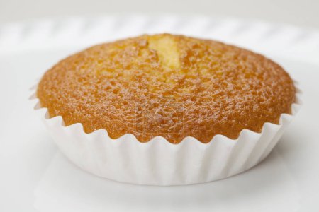 Photo for Close up view of delicious muffin on white background - Royalty Free Image