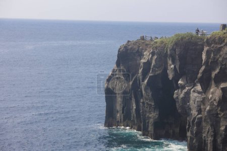 Photo for Beautiful view of rocky cliffs on seashore in Japan - Royalty Free Image