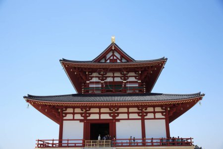 Photo for Beautiful temple in japan, travel place on background - Royalty Free Image