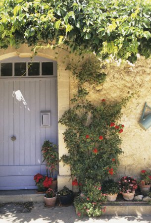 Foto de Puerta en una casa vieja, francia - Imagen libre de derechos