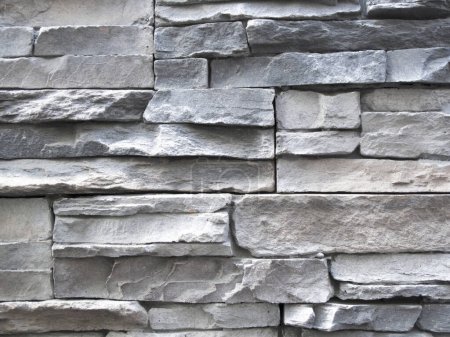 Photo for Grey stone wall texture, background - Royalty Free Image