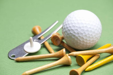 Photo for Close up view of golf ball and tees - Royalty Free Image