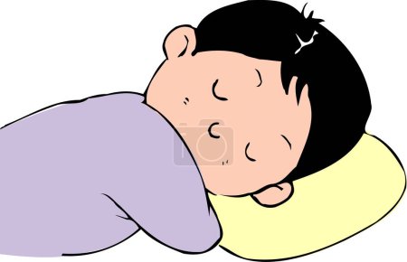 Foto de Lindo chico durmiendo en una almohada - Imagen libre de derechos