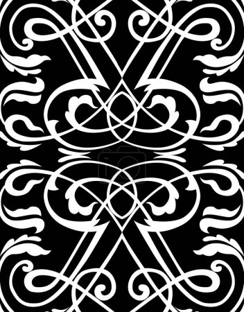Photo for Black and white abstract background with decorative vintage elements - Royalty Free Image