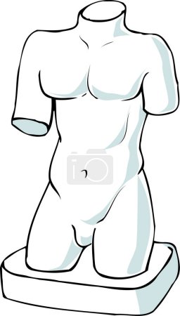 Téléchargez les photos : Illustration d'une figure masculine sur fond blanc - en image libre de droit