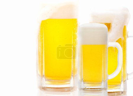 Photo for Beer mugs on a white background. - Royalty Free Image