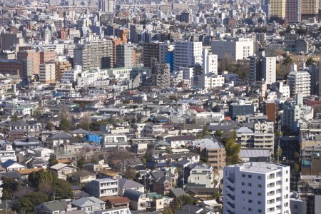 Téléchargez les photos : Vue aérienne de la ville de Tokyo le jour, Japon - en image libre de droit