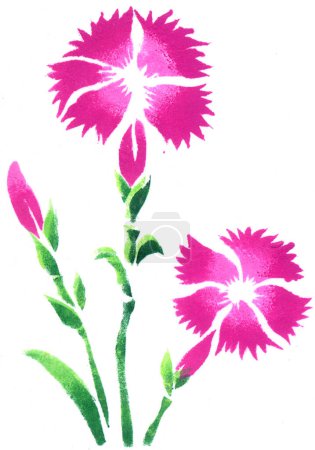 Téléchargez les photos : Fleurs aquarelle, illustration dessinée à la main colorée - en image libre de droit