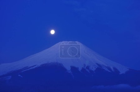 Photo for Nature scenic view on fuji mountain at night - Royalty Free Image