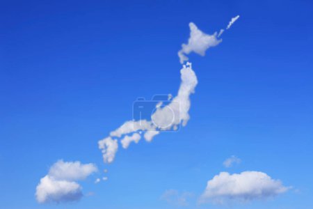 Photo for Fluffy clouds in blue sky, natural background - Royalty Free Image