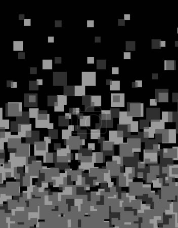 Photo for Grey squares on black background. - Royalty Free Image