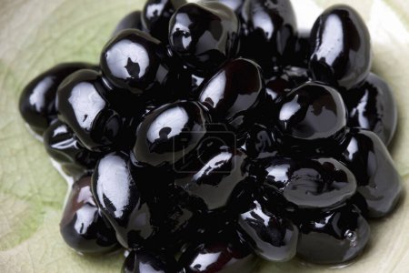 Photo for Black beans and chopsticks close up view - Royalty Free Image