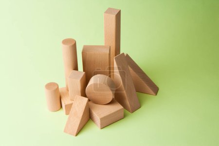 Photo for Close up view of new wooden blocks. - Royalty Free Image