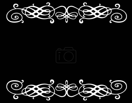 Foto de Fondo abstracto en blanco y negro con elementos decorativos vintage - Imagen libre de derechos