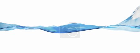 Photo for Abstract blue water splash on white background - Royalty Free Image