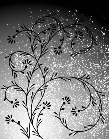 Foto de Hermoso fondo floral abstracto blanco y negro - Imagen libre de derechos
